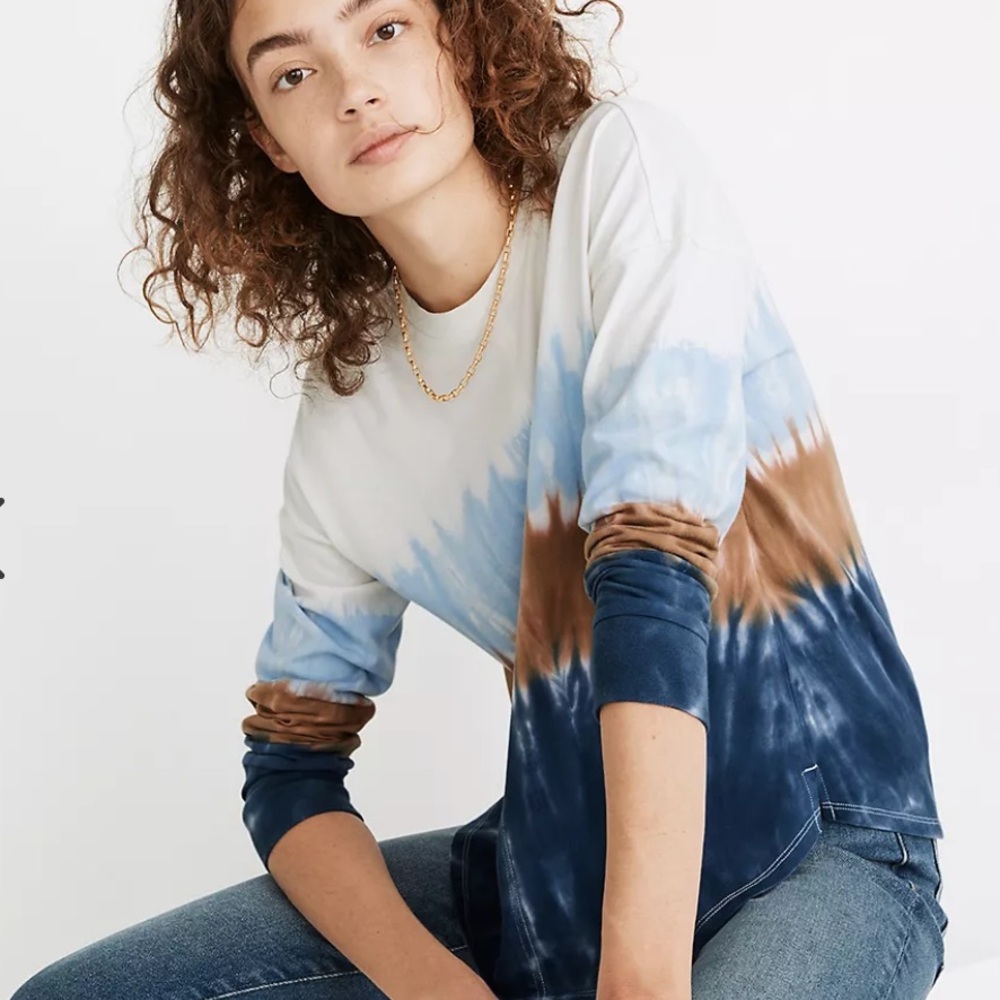 MADEWELL tie dye Newville long sleeved tee